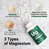 Essential Elements Magnesium & Zinc with Vitamin D3 for Sleep Immune & Bone Support - Magnesium Glycinate, Malate, Citrate 200mg - Triple Magnesium Supplement for Women and Men - 6 Month Supply