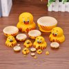 10 Pcs Wooden Yellow Duck Handmade Russian Nesting Dolls Toys, Cute Lovely Animal Matryoshka Stacking Dolls Home Decor, Educational Learning Toys for Adults