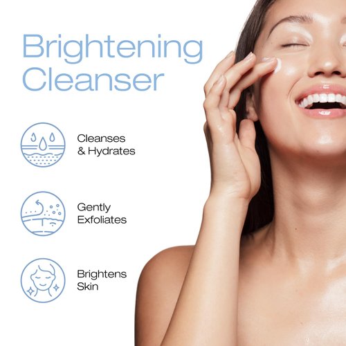 Thibiant Beverly Hills CleanSkin Brightening Cleanser, Milky Gel Facial Wash Cleanses, Exfoliates and Hydrates Skin, Light Foaming Removes Dirt, Oil and Makeup, Paraben Free, 6.7 Oz