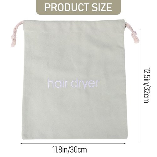 Hair Dryer Bags Drawstring Bag Container Hairdryer Bag Travel Bag Hair Tools Travel Bag for Traveling, Guest Rooms,Bathroom and Hotels(Grey)