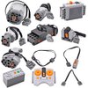 SEEMEY 32Pcs Power Function Kit Set Motor Battery Infrared-Remote-Control Receiver Train Adjustable Speed ​​Motor Parts, Motor Power Change Parts Compatible with mainbrands Technic-Parts