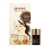 Daeng Gi Meo Ri – Korean Herbal Hair Dye Color Cream [Medium Brown] - PPD-Free Gray Hair Protection, High-Keratin Formula, 5 Oz + Ki Gold Quick Hair Cover Cushion [Brown Black] 8ml