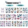 150 Pcs Butterfly Makeup Temporary Tattoos for Kids Women Girls, Waterproof Colorful Butterflies Wings Fake Tattoo Stickers Face Body Arm Birthday Party Favors Makeup Supplies