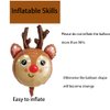 HADCKJA Reindeer Balloons Christmas Balloons Reindeer Head Foil Balloons for Christmas-Themed Party Birthday Party Supplies Decorations Party Decorations Balloons Party Sets-3pcs
