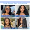 Yifute Human Hair Braiding Hair Deep Wave Bulk 100 percent Human Hair 16Inch Unprocessed Brazilian Hair for Human Hair Extensions 2 Braids Per of 1 pack 50g Human Hair for Micro braiding No Weft
