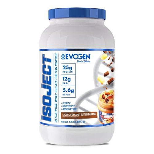 Evogen Isoject - Whey Protein Isolate | Ultra-Pure Whey Protein Powder with Ignitor Enzymes, BCAAs, and EAAs | Enhanced Absorption & Recovery | Chocolate Peanut Butter Banana | 25 Servings