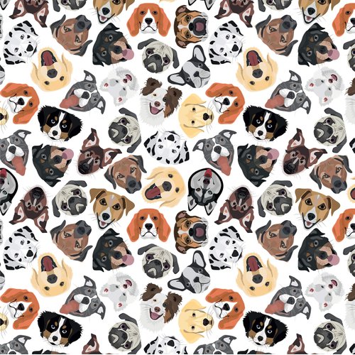 Stesha Party Dog Wrapping Paper - Puppy Gift Wrap - Folded Flat 30 x 20 Inch (3 Sheets)