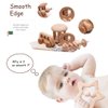 Organic Wooden Baby Rattle Toy Montessori Rattle Roller Waldorf Inspired Grasping Toddler Toys