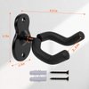 Guitar Wall Mount Hanger 2 Pack Hook Acoustic Electric Bass Guitar Wall Hanger Black Metal Guitar Holder