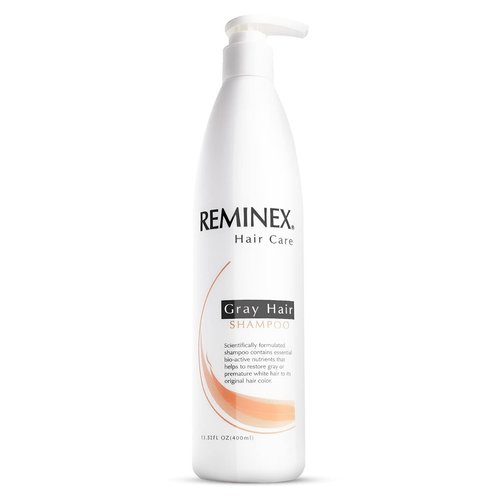 Reminex Anti Gray Hair Shampoo - Proprietary Treatment Infused with Argan Oil To Help Restore Gray And White Hair To Its Natural Color - 13.5 Oz No Paraben (1 Pack)