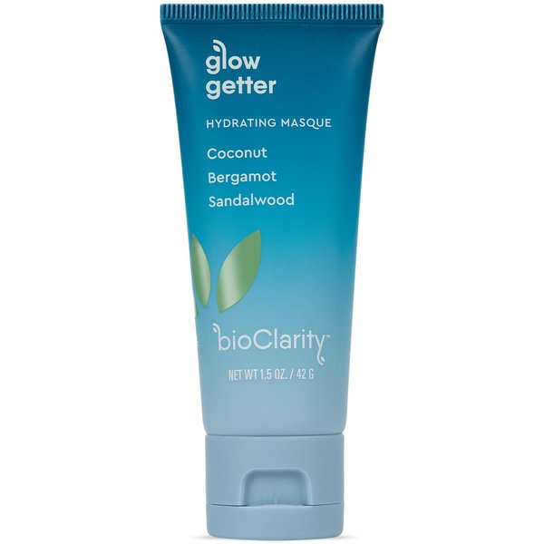 BioClarity Glow Getter Hydrating Face Mask | 100% Clean, Vegan Ingredients | Contains Coconut, Bergamot, Sandalwood | Smooth & Soften Skin | 1.5 oz.