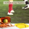 ADXCO 48 Pack Softball Paper Napkins 13 x 13 Inches Softball Disposable Napkins Paper Cocktail Napkins Sports Themed Party Napkins for Birthday Party, Softball Theme Party Supplies