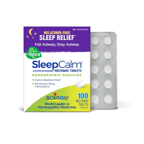 Boiron SleepCalm Tabs - 100 Count for Deep, Relaxing, Restful Nighttime Sleep - Melatonin-Free and Non Habit-Forming Sleep Calm Meltaway Tablets