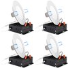 Sunco Lighting 4 Pack 4 Inch Ultra Thin LED Recessed Ceiling Lights Slim, 6000K Daylight Deluxe, Dimmable, 10W, Wafer Thin, Canless with Junction Box - ETL T24