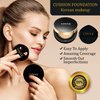 VINNE Korean Cushion Foundation, Lightweight Essence Makeup Natural and Dewy Finish, 12-Hour Lasting Effect, 0.42 Oz - #23 Natural Beige (Refill Not Included)