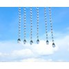 KANPURA 1ft 10pcs Teardrop Crystals Garland,Crystal Teardrop Chandelier Replacement,Hanging Glass Crystals for Chandelier,Wedding Decor(Clear)