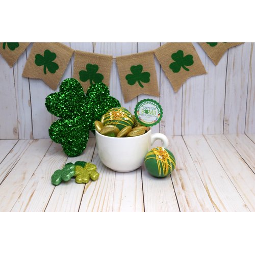 You're The Bomb Shamrock Themed Happy St. Patrick's Day Hot Cocoa Bomb Packaging Sticker Labels, Total of 40 2" Circle Stickers (20 Sets of 2) by AmandaCreation