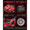 Sosuy 1:18 Super Sports Car Model Building Bricks Sets - 513 pcs MOC Rally Car Raceing Engineering Toys for Play and Display - Model Toy Gift Idea for Adults Boys