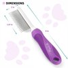 Poodle Pet Dog Combs for Grooming Matting - Metal Comb for Dogs with Long & Short Stainless Steel Teeth - Dematting Comb for Cats to Remove Matted Hair & Knots – Safe, Gentle Dogs & Cat Grooming Comb