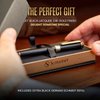 Scriveiner Black Lacquer Rollerball Pen - Stunning Luxury Pen with 24K Gold Finish, Schmidt Ink Refill, Best Roller Ball Gift Set for Men & Women, Professional, Executive Office, Nice Pens