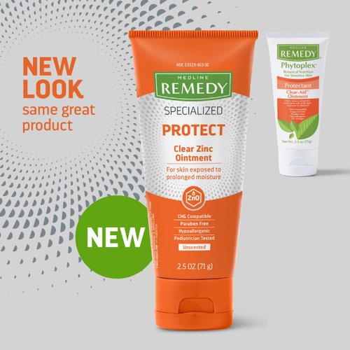 Medline Remedy Specialized Clear Zinc Oxide Ointment (2.5 oz Tube), Unscented, Transparent Protectant, Incontinence Care, Diaper Rash, Wetness Protection, Soothing, Hypoallergenic, Adults, Children