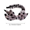 Ewanda store 5 Pcs Polka Dot Hairband for Women, Cotton Yarn Headbands with Bows, Hair Accessories for Various Occasions