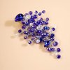 Kercisbeauty Blue Side Hair Clip for Women and Girls Wedding Bridal Hair Piece Something Blue Wedding Hair Jewelry (Blue)