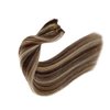 Wire Hair Extensions Chestnut Brown Mixed Platinum Blonde Highlights Real Wire Hair Extensions 20 inch Straight Invisible Wire Hair with Fish Line Natural Hair 100g