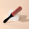 Diane Pro Nylon Pin Styling Hairbrush for Detangling, Separating, Shaping, and Defining Wet or Curly Hair, Heat-Resistant, Anti-Static, Hair Care Essential, Black/Red