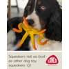 Octopus Squeaky Dog Toy Natural Rubber (Latex) Lead-Free Chemical-Free Complies with Same Safety Standards as Baby Toys Soft Squeaky Puppy Toy Small Breeds (Medium)