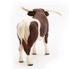 Gemini&Genius Farm Animal Toys, Longhorn Cow Action Figure, Hand Painted, 6 Inches Length, Realistic and Durable Farm Toys for Children Boys and Girls Gift (1294)
