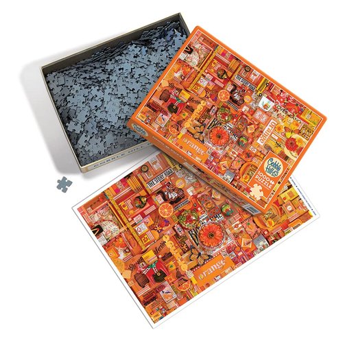 Cobble Hill 1000 Piece Puzzle - Rainbow Collection: Orange - Sample Poster Included