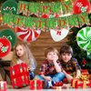 Christmas Birthday Party Decorations Christmas Candy Theme Birthday Banner Candy Cupcake Toppers and Balloons for Christmas Birthday Party Baby Shower Decorations