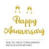 Gold Glitter Happy Anniversary Banner, We Still Do, 30th 40th 50th 60th 70th Wedding Anniversary Party Decorations Supplies