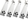 uxcell 6 Pcs Nail Cutter, Metal Finger Nail Cutter Sharp Fingernail Toenail Cutters for Trimming & Grooming, Professional Swing Out Nail Cleaner/File Manicure Beauty Tool, Silver Tone