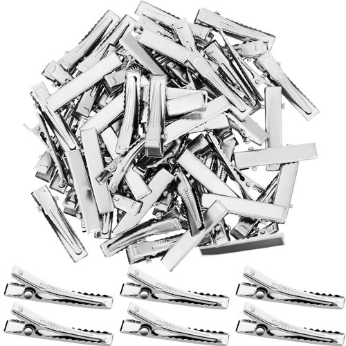 200 Pieces Alligator Hair Clips Metal Duck Bill Hair Clips Flat Top Single Prong Hairpins for Hai...