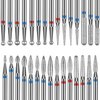 30Pcs Diamond Nail Drill Bits Set, Rolokit 3/32 Inch Cuticle Bit for Nail Drill, Puntas para Drill Nails Manicure Pedicure Remover Tools for Acrylic Gel Nails, Salon Home Nail Care