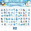 144 PCS Winter Arctic Animal Temporary Tattoos Stickers, Winter Arctic Polar Animal Party Favors Supplies Birthday Party Decorations Gifts for Kids Girls Boys, 24 Sheet