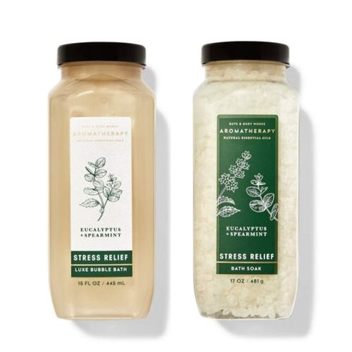Aromatherapy - Stress Relief - Eucalyptus Spearmint - Bubble Bath & Bath Soak – Gift Set - 2020