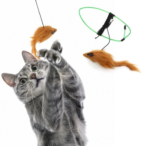 SPOT Ethical A-Door-Able Bouncing Mouse Cat Toy , Assorted Colors,Medium Breeds