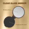 Qislee Compact Mirror Bulk, Round Makeup Mirror for Purse, Set of 4 (Black)