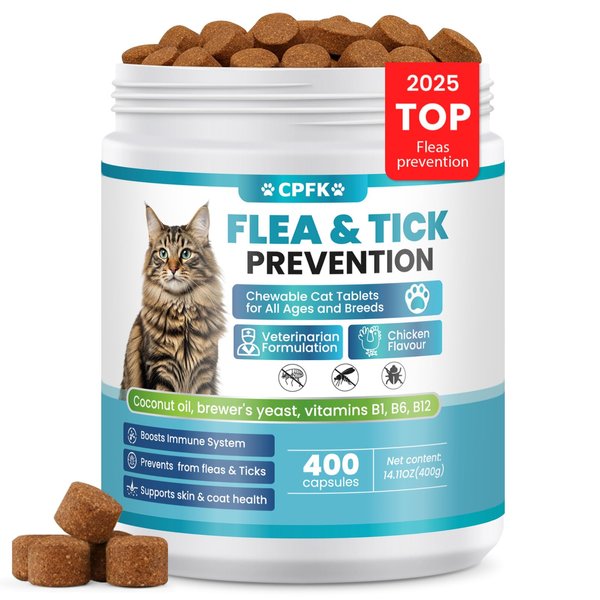 Chewable Flea Treatment for Cats Flea and Tick Prevention for Cats Chewables Fleas Chewables for Cat of All Breeds and Ages 400