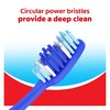 Colgate Extra Clean Toothbrush, Medium Bulk Toothbrush Pack, Adult Medium Bristle Toothbrushes with Ergonomic Handle and Circular Cleaning Bristles, Helps Remove Surface Stains, 6 Pack