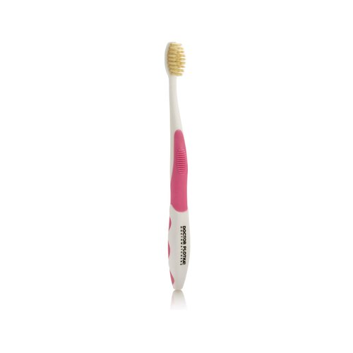 MOUTHWATCHERS Dr Plotkas Extra Soft Kids Toothbrush, Manual Flossing Toothbrushes, Ultra Clean Toothbrush, Pink Childrens Toothbrush