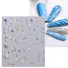 JMEOWIO 8 Sheets Marble French Tip Nail Art Stickers Decals Self-Adhesive Pegatinas Uñas Wave Line Nail Supplies Nail Art Design Decoration Accessories