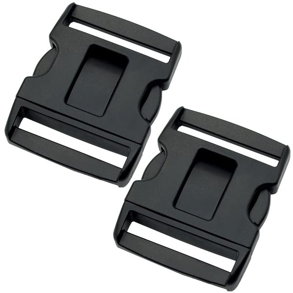 ROCOTACTICAL 2.25" Tri-Release Buckle Set, Plastic Duty Belt Buckle, Replacement Buckle System for 2-1/4in Duty Belt, 2-Pack, Black