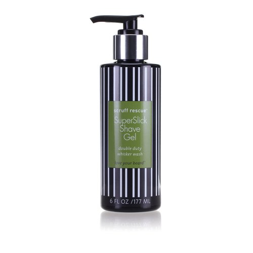 MGA Vegan Shave Gel for Men - Scruff Rescue Super Slick Shaving Gel for Men Sensitive Skin | Face Friendly pH Prevent Razor Bumps & Provides a Close, Smooth Shave with Less Skin Irritation - 6 fL OZ