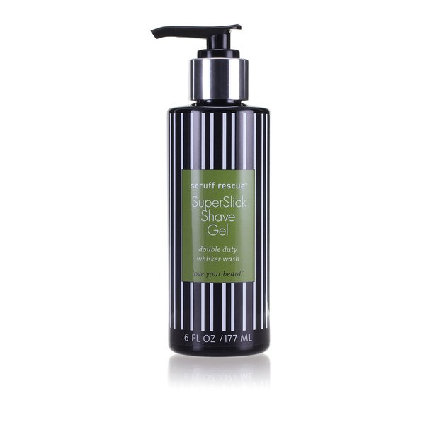 MGA Vegan Shave Gel for Men - Scruff Rescue Super Slick Shaving Gel for Men Sensitive Skin | Face Friendly pH Prevent Razor Bumps & Provides a Close, Smooth Shave with Less Skin Irritation - 6 fL OZ