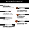 Sigma Beauty Basic Eye Makeup Brush Set – Classic Eye Makeup Brushes with Premium Fibers and Sleek, Durable Handles for Eyeliner, Eyeshadow, & Eyebrows, Includes 7 Black Makeup Brushes
