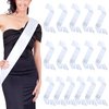 Dreamtop 16Pcs Sash Satin Sash White Blank Sash Blank Sashes for Pageants Senior Sash 2024 White Sash for Beauty Pageant